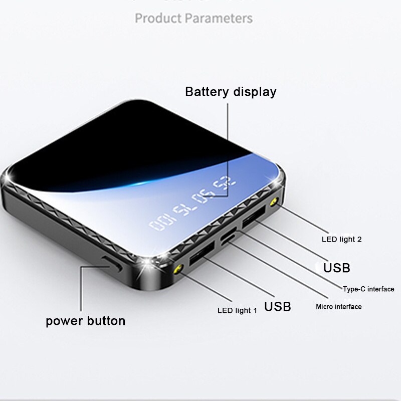 80000mAh Tasche Mini Energie Bank Externe Batterie Geeignet für Samsung Xiaomi Iphone Tragbare Schnelle Ladegerät
