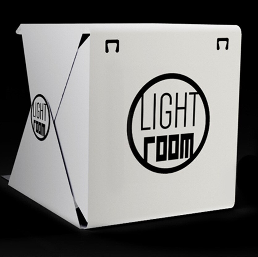 23 cm Mini caja de luz plegable fotografía foto escritorio estudio luz LED caja suave Foto fondo Kit Lightbox para cámara DSLR