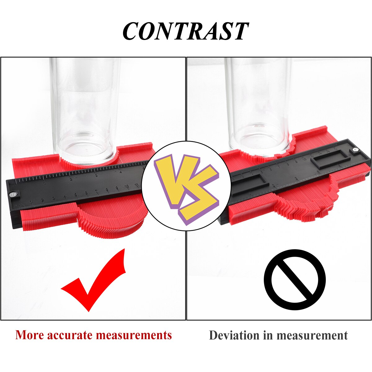 12/14/25Cm Contour Gauge Plastic Profiel Kopie Vorm Contour Gauge Meter Duplicator Standaard Hout Markering Vloeren gereedschap