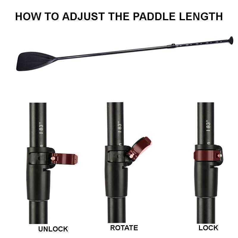 Sup Board Paddle Fiber Glass 175-205CM Stand Up Paddle Adjustable Paddle Board Water Sport For Kayak Inflatable Drifting