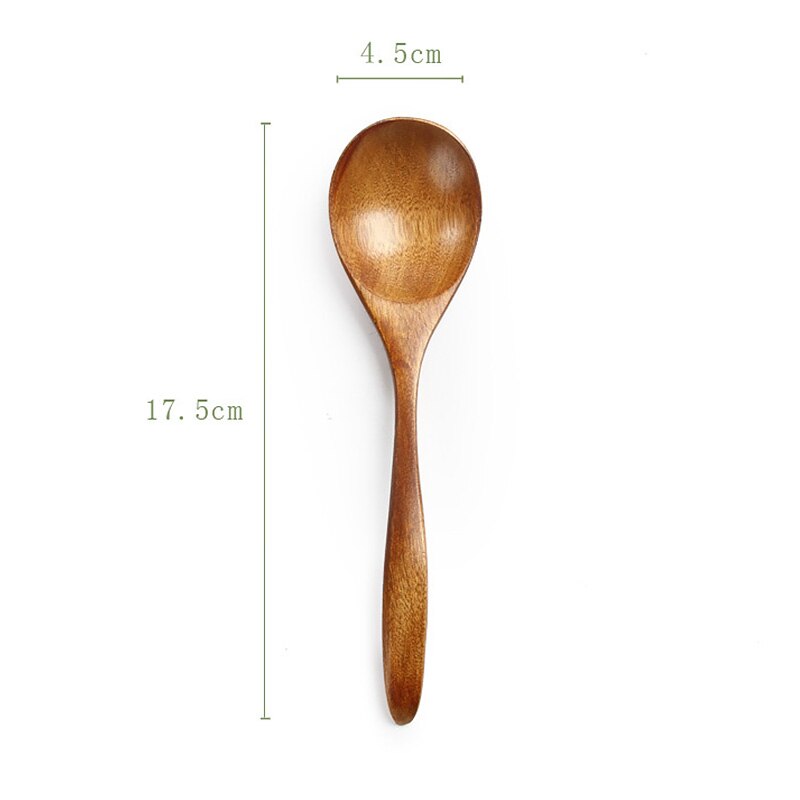de cuchara de sopa de leche con miel de madera maciza, vajilla de madera con mango largo, cuchara para agitar el café, palo, juegos de accesorios de cocina: 8