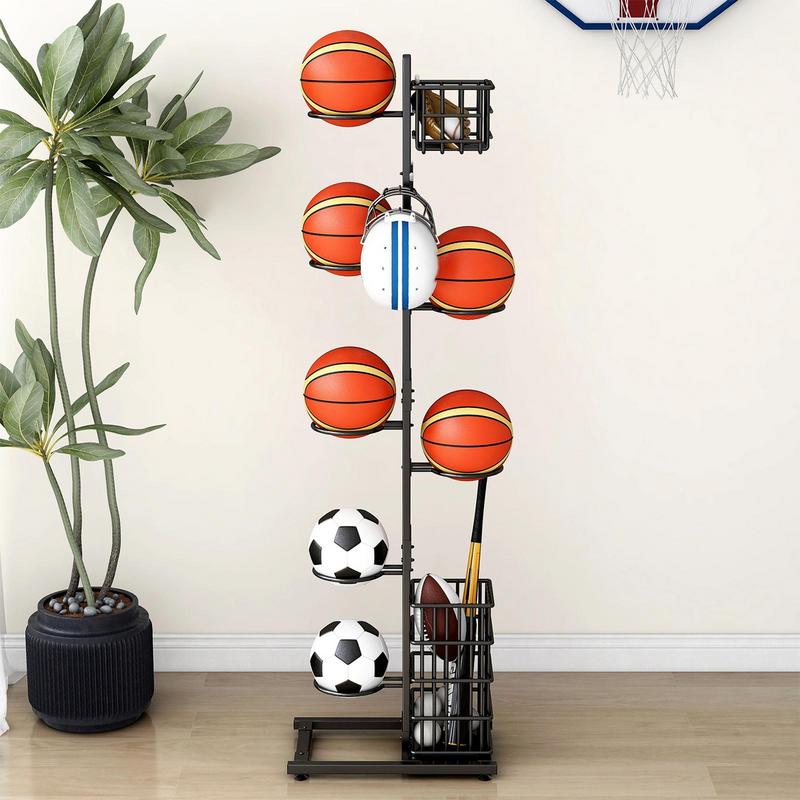 Ball Lagerung Gestell Basketball Ball Organizer Lagerung Stehen Vertikale Anzeige-ständer Basketball Organizer Gestell Für FußBall Und