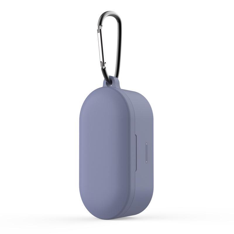 Caso do fone de ouvido de bluetooth apropriado para qcy t1s/qs2 conjunto de fone de ouvido de bluetooth capa protetora de silicone com gancho: blue with hook