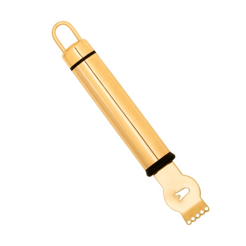 Creation 6-piece combination gold plated stainless steel bartender kit