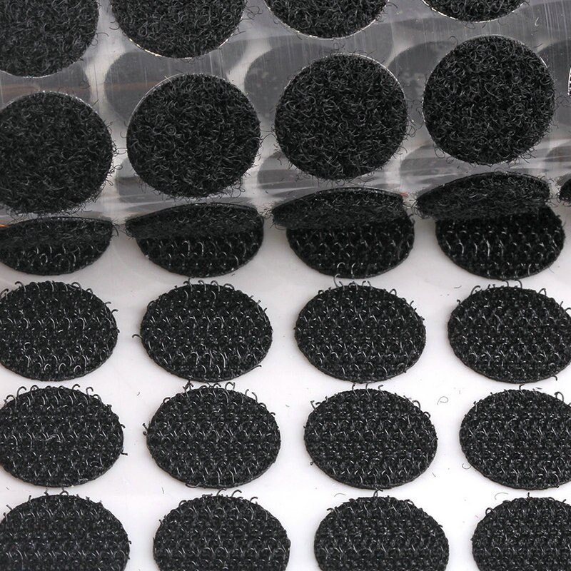 POLKA DOT Velcro Velcro tape adhesive tape self-adhesive tape small DOTS, tear-pull tape Hook Loop 50Pairs 100Pairs: 30mm black 30 Pairs