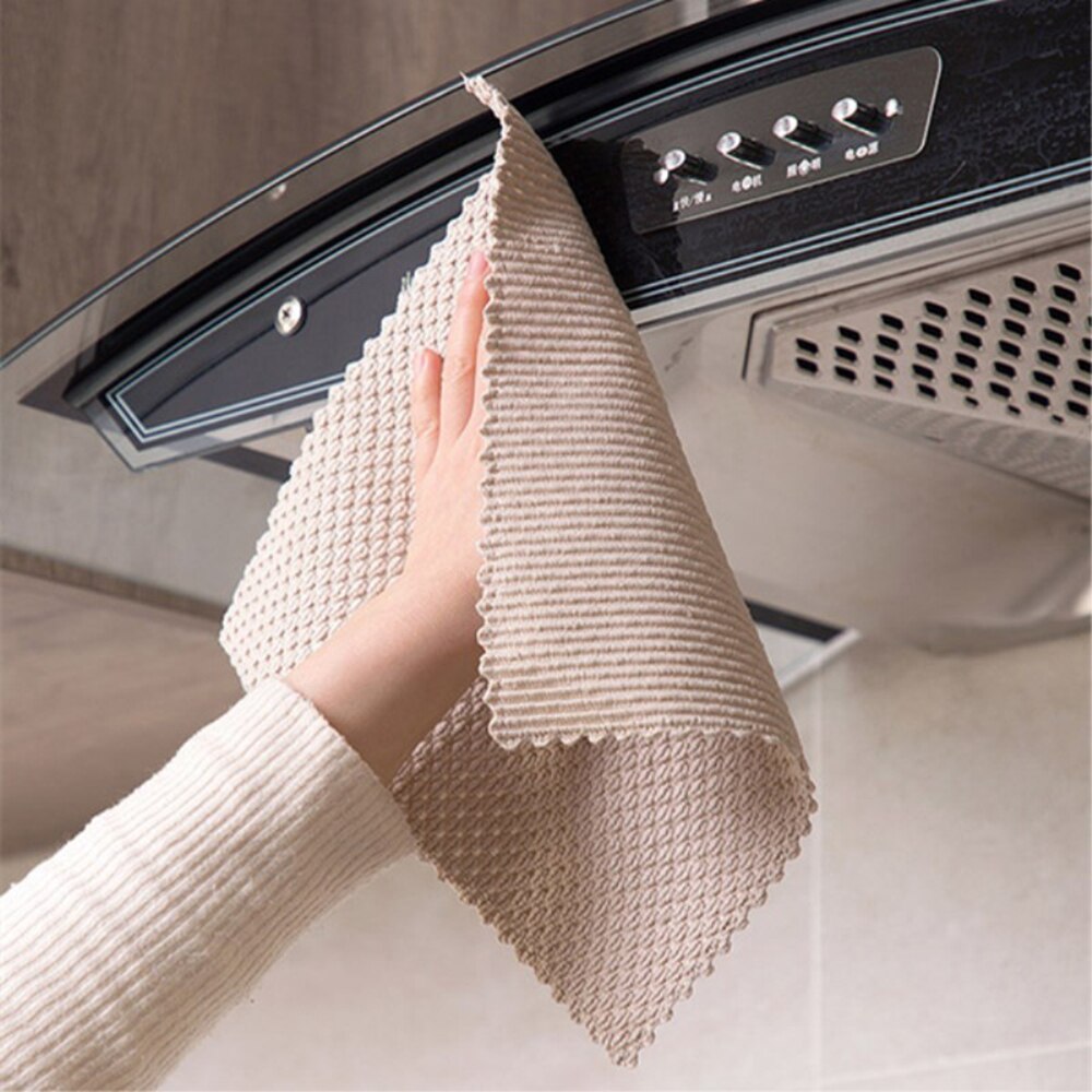 1pc köksstädhanddukar anti-fett torktrasor effektiv superabsorberande rengöringsduk i mikrofiber hushållsdisk