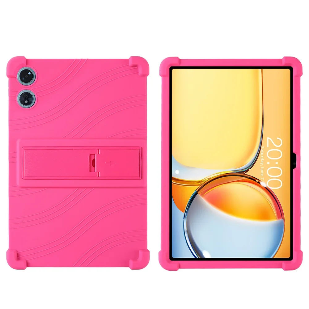 Til teclast  p50 ai tablet 11 " android 15 etui stødsikkert cover blødt silikone stativ beskyttende skal: Lyserød