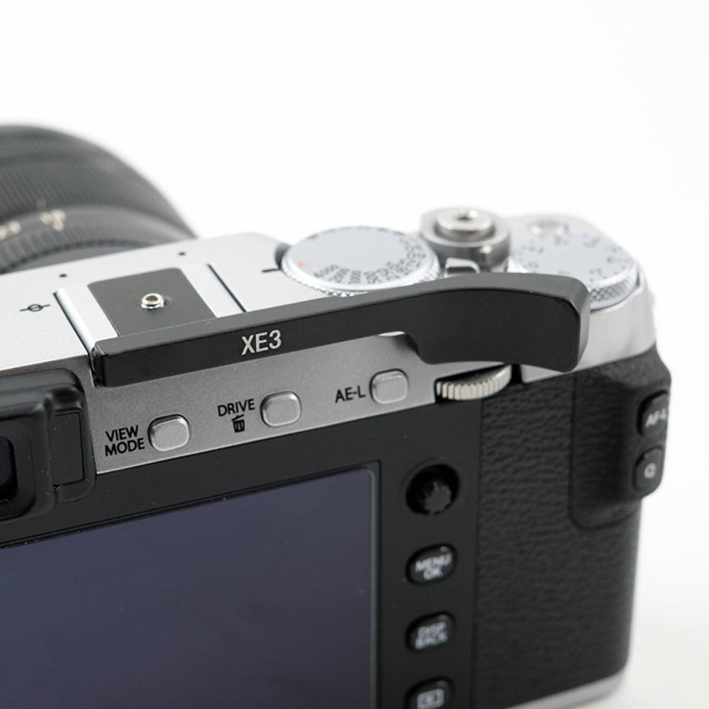 Metel polegar up sapato quente aperto de mão hotshoe capa feita suporte alça fivela para fujifilm fuji X-E3 câmera