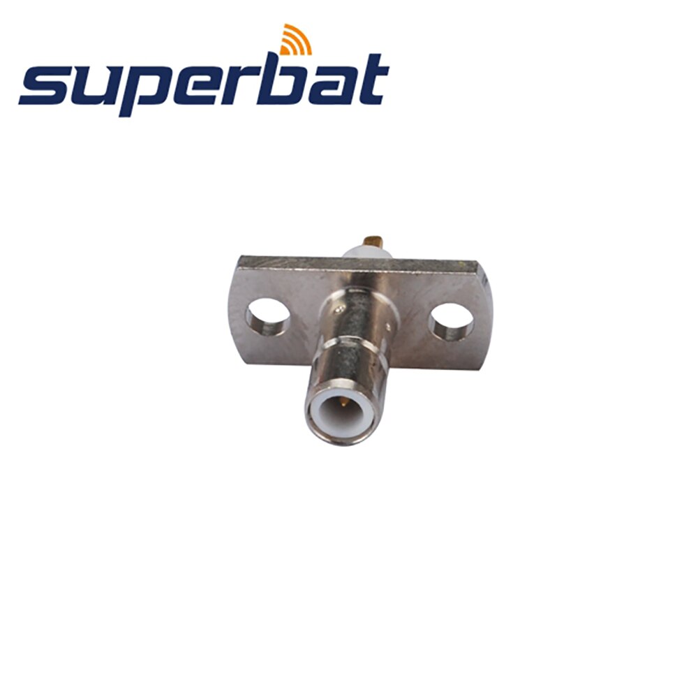 Superbat 10pcs SMB 2 hole Panel Mount Female with Short Dielectric and Solder Post RF Connector