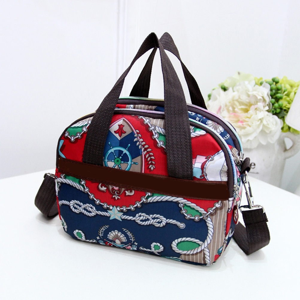 Women;s handbags Nylon Flower Printed Lady Shoulder Bag Casual Women Messenger Bags Ladies Mummy Bag Large Capacity Hand Bags: c