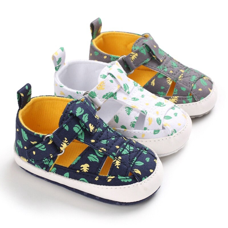 Baby Jungen Sommer Druck Schuhe Atmungsaktive Anti-Unterhose Sandalen Kleinkind Weiche Sohlen lässig Strand Schuhe 0-18M