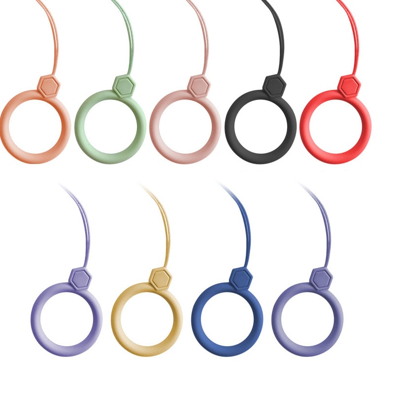 Silicone ring mobile phone lanyard Silicone ring Mobile phone U disk universal silicone shatter-resistant