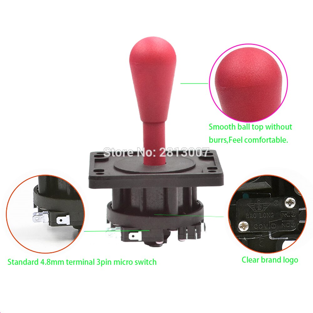 Amerykańnarty/hiszpańnarty styl drążek arkadowy 4 sposób 8 sposób HAPP styl drążek sterowy zero opóźnienia Stick trwałe Joypad Jamma automat robić gier