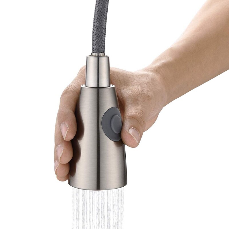 Aanrecht Kraan Vervangende Onderdelen Pull Down Kraan Spray Hoofd, Alleen Voor G1/2 Connector, geborsteld Nikkel Afwerking