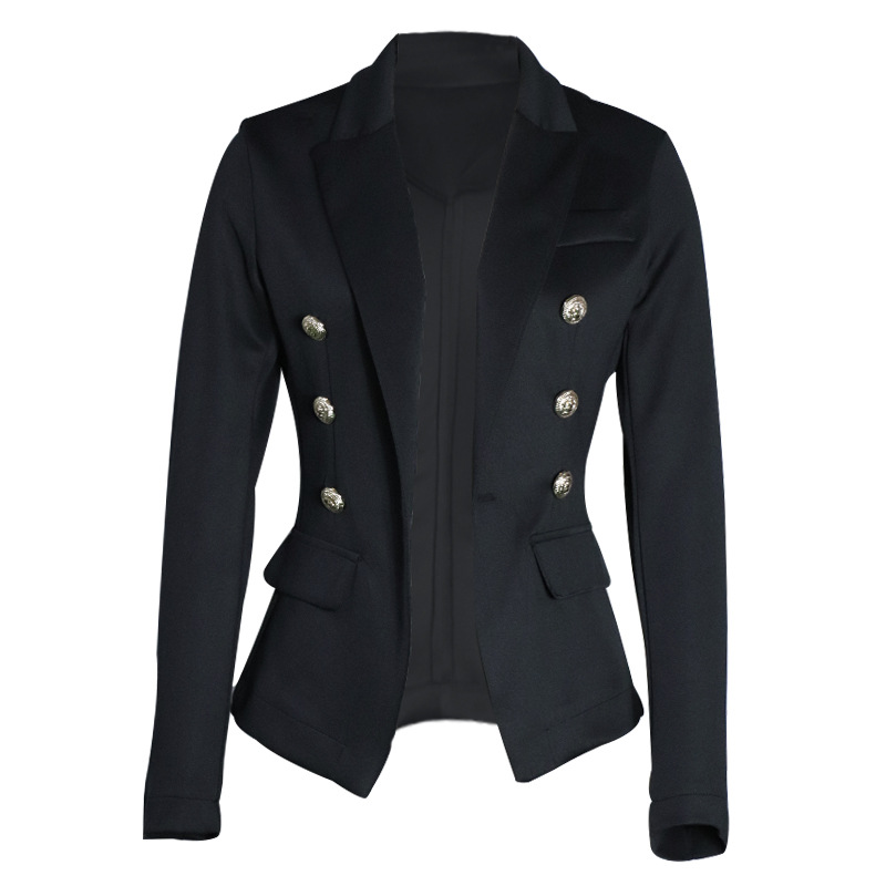 Damen fest Mantel Luxus Weibliche Mäntel lässig Blazer Koreanische Frühling Herbst Kleidung Frauen Dünne Klage Mantel Büro Jacke: S / Beige