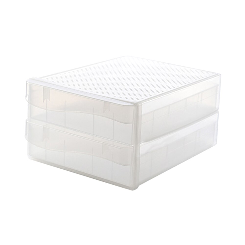 30/60 Cavity Egg Storage Case Plastic Box Kitchen Refrigerator Crisper Container: Double Tier