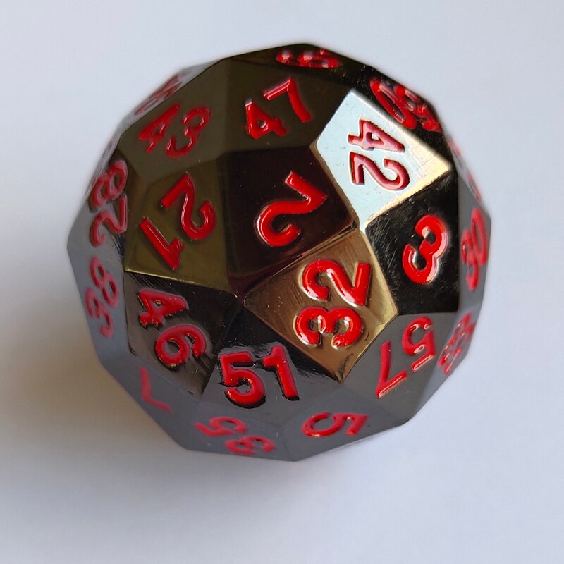 Metal D & D de RPG clásico de 60 lados dados mdn dados de poliédricos de números digitales D60: C