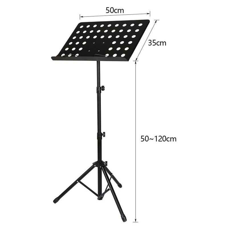 Support de musique, pliable, 50x35cm, partition de musique, trépied, grand panneau, épais et élargi, pour tous les Ins