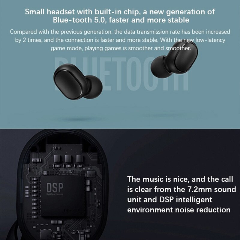 Xiaomi-auriculares inalámbricos Redmi AirDots 2, audífonos intrauditivos con Bluetooth 5,0, originales, nuevos