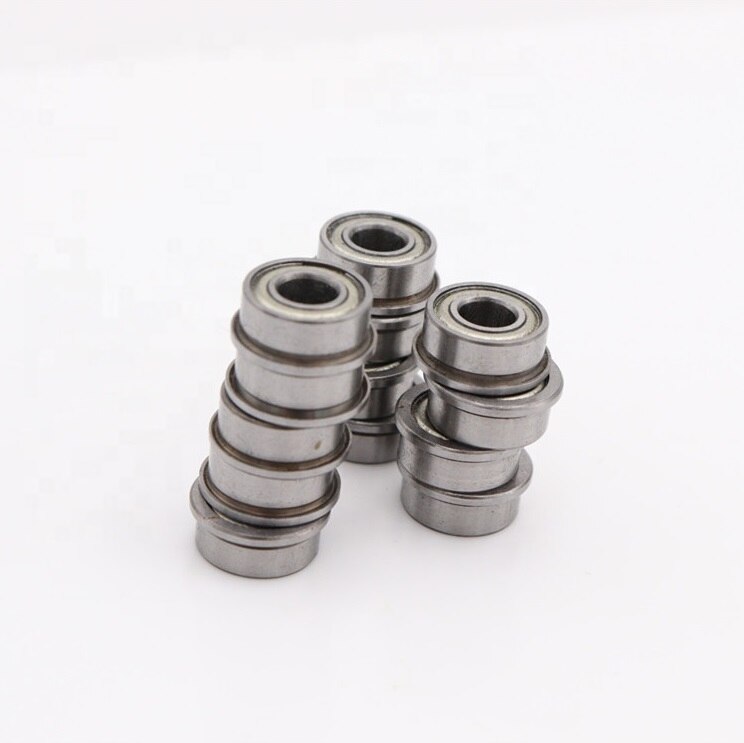 100pcs MF83ZZ flanged bearing 3x8x2.5 3x8x3 mm miniature flange deep groove ball bearings