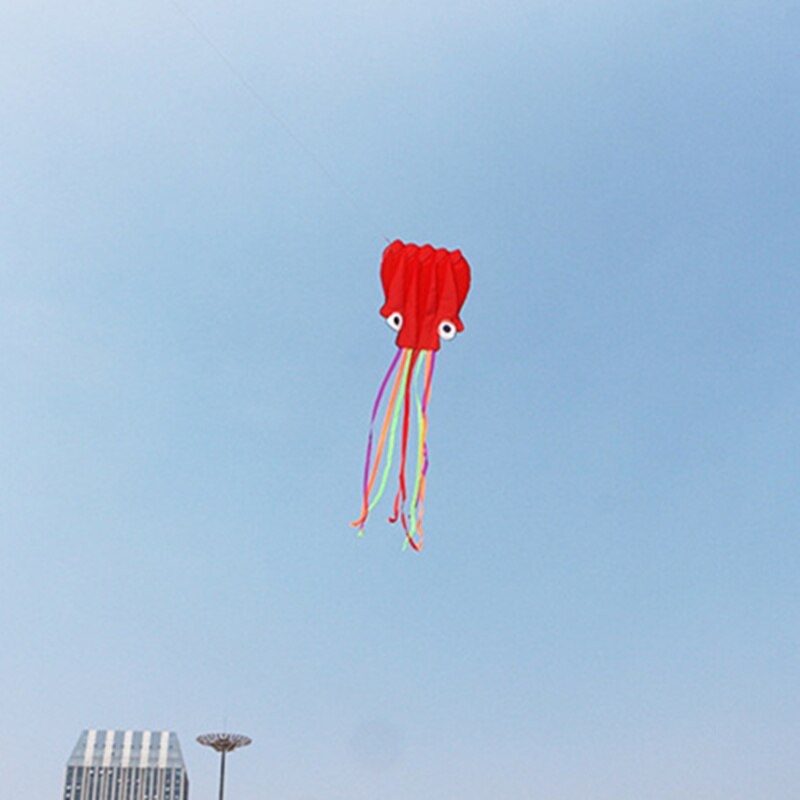 5m kleuren octopus vlieger zachte opblaasbare vlieger dierenvlieger lange staart volwassenen en kinderen buitensport entertainment vliegend gereedschap speelgoed