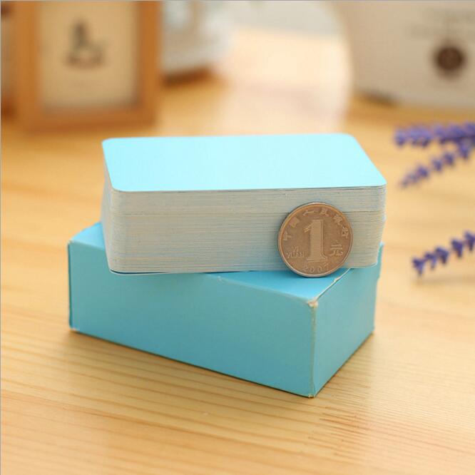 90pcs/box Pocket DIY Graffiti Blank Vocabulary Word Card Round Corner Small Message Card Stationery Accessories