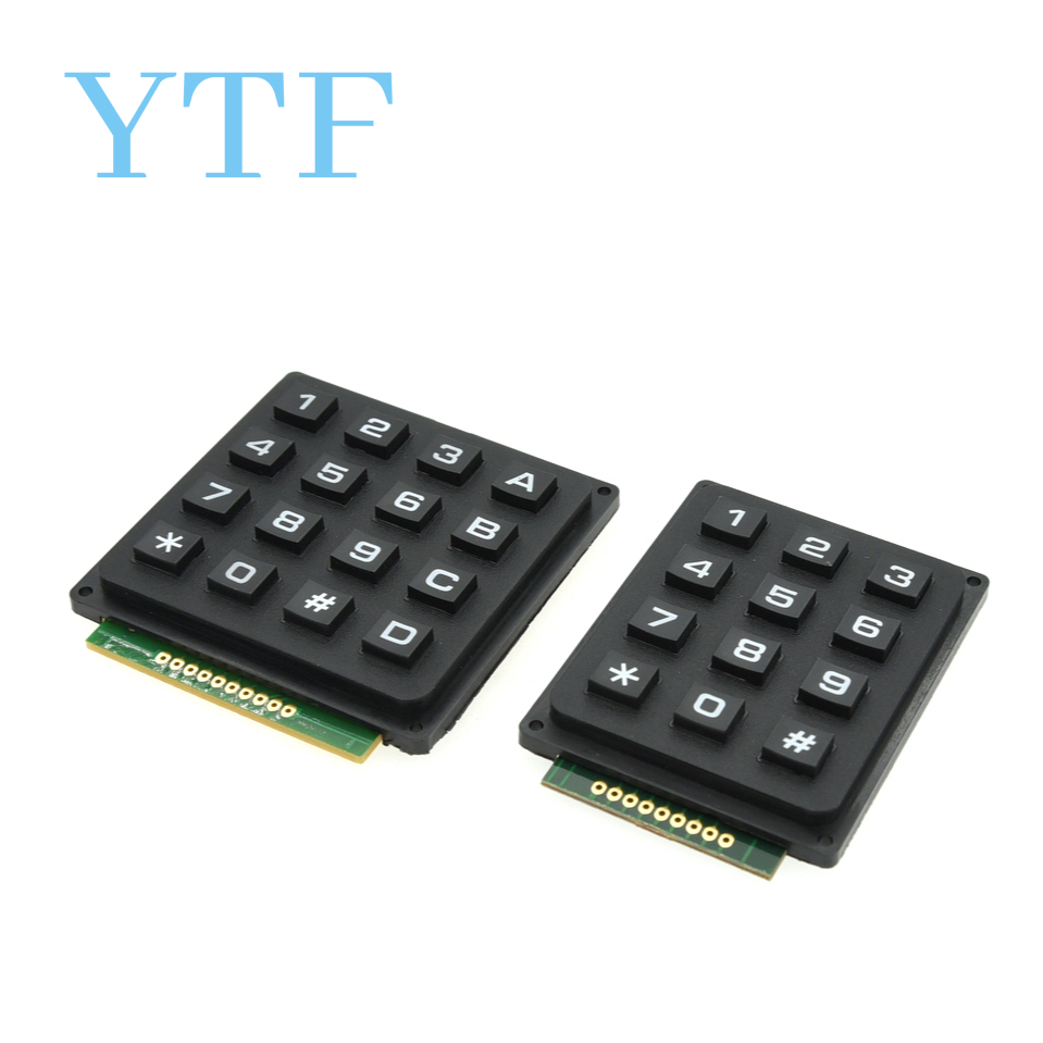 Módulo de teclado de matriz 4X3 12key 4X4 Use Key PIC AVR Stamp Sml 4*4 3*4 interruptor de teclas de plástico para controlador Arduino