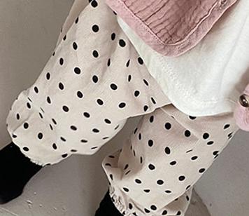Kids Apring Herfst Broek Baby Jongens Meisjes Katoen Dot Print Zachte Broek Baby Meisjes Casual Losse Broek Kind Bodems: Rice Point Pants / 24M 90cm