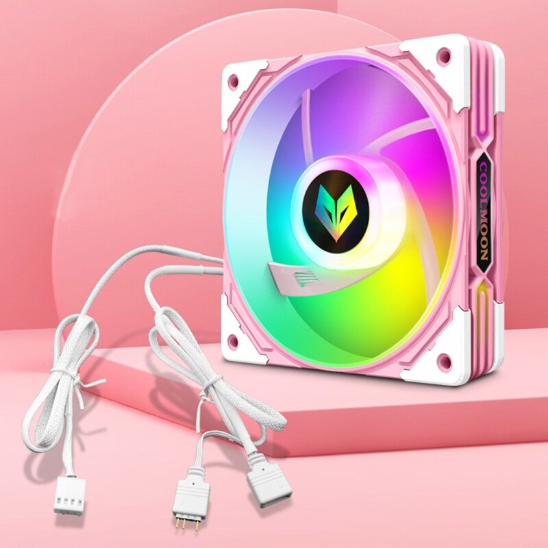 ARGB LED 120mm Case Fan,Quiet Edition High Airflow Adjustable Color LED Case Fan