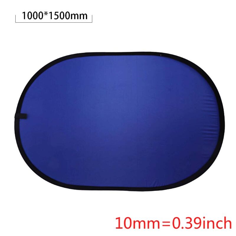 Reflector portátil plegable ovalado, pantalla azul y verde, Reflector de luz de foto croma para fotografía, 100x150CM