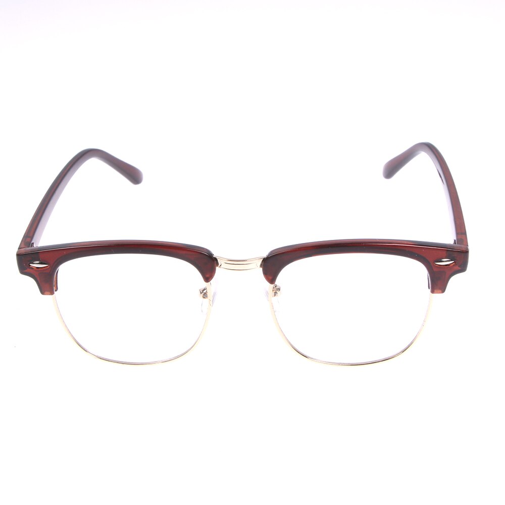 Nerd Geek Retro Vintage Eyewear Half Frame Clear Lens Glasses