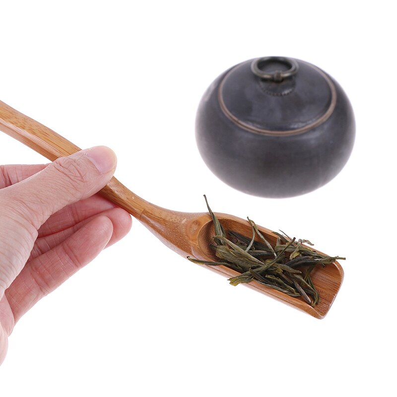 Traditie bamboe lepel koffie thee lepel hout scoop eetkamer servies bestek