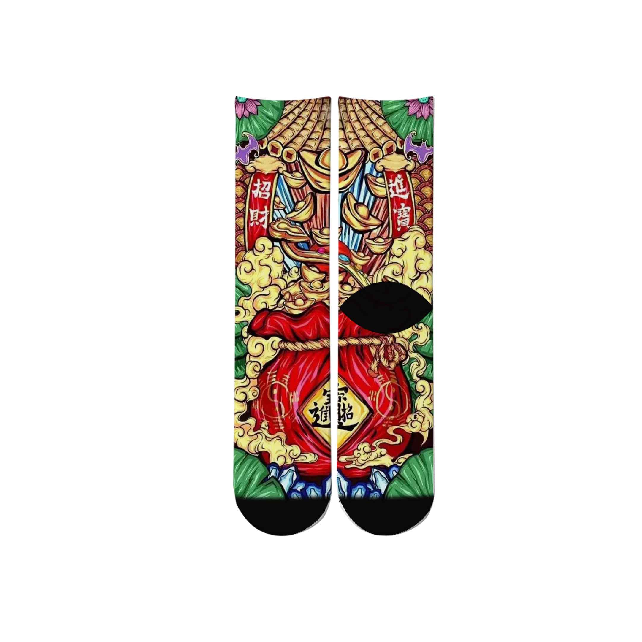 3D Print Chinese Traditional Paint Crew Socks Japanese Ukiyoe Men Street Oil Painting Long Socks Harajuku Pattern Tube Socks: 6
