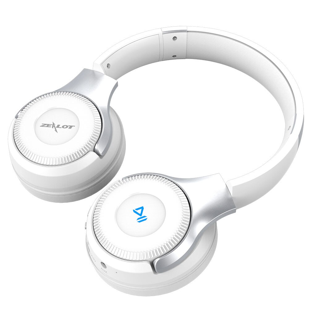 ZEALOT B26 V4.2B Tluetooth Headphones Wireless Foldable StereoHeadphones earphone Built-in Microphone Headset for computer,phone: White