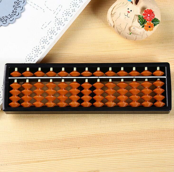13 stænger abacus soroban perler kolonne kid skole læringsværktøj matematik forretning kinesisk traditionel abacus pædagogisk legetøj gyh: 13 stænger brune
