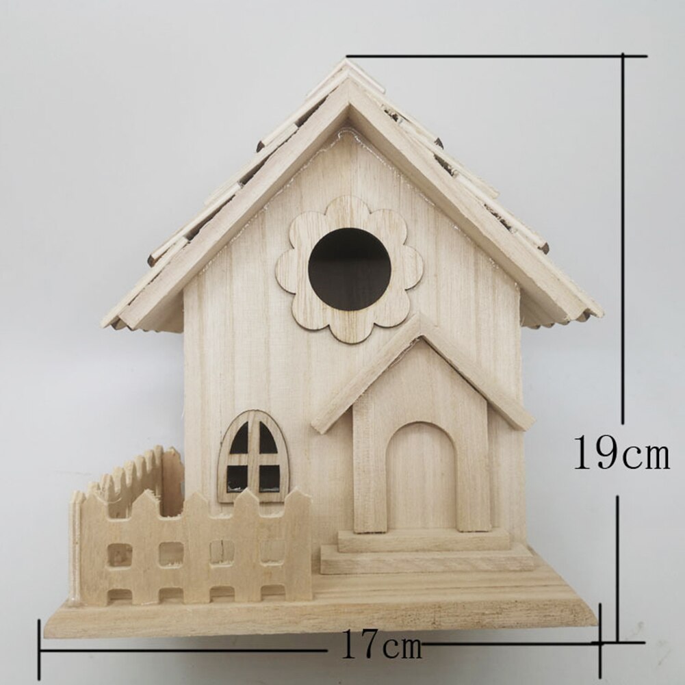 Wooden Bird Breeding House Cage Box Home Garden Yard Balcony Pendant Decoration Bird Breeding House Cage Box Home Bird Breeding