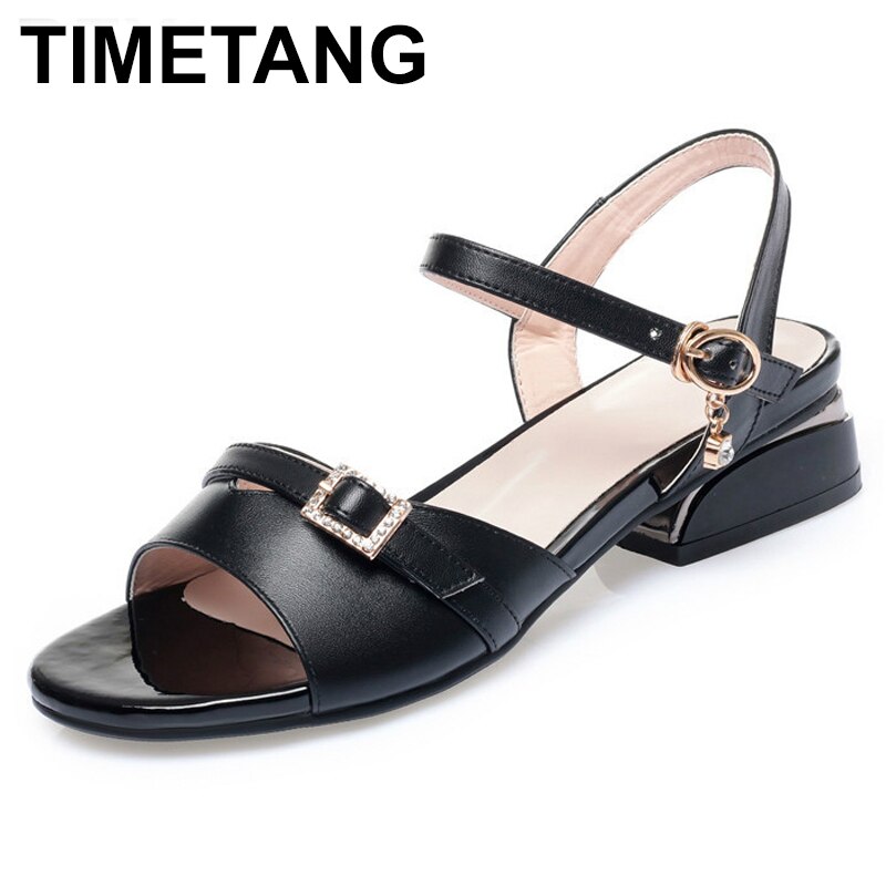 Timetangladies Romeinse Sandalen Zomer Jurk Sandalen Vrouwen Dikke Hak Comfortabele Big Size 41 42 43 Vrouwen Sandalen