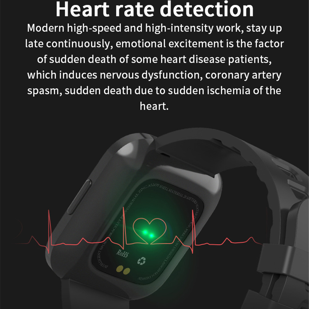 Montre de Sport montre intelligente hommes étanche pression artérielle Smartwatch femmes Fitness Tracker plein écran tactile montres pour Android IOS