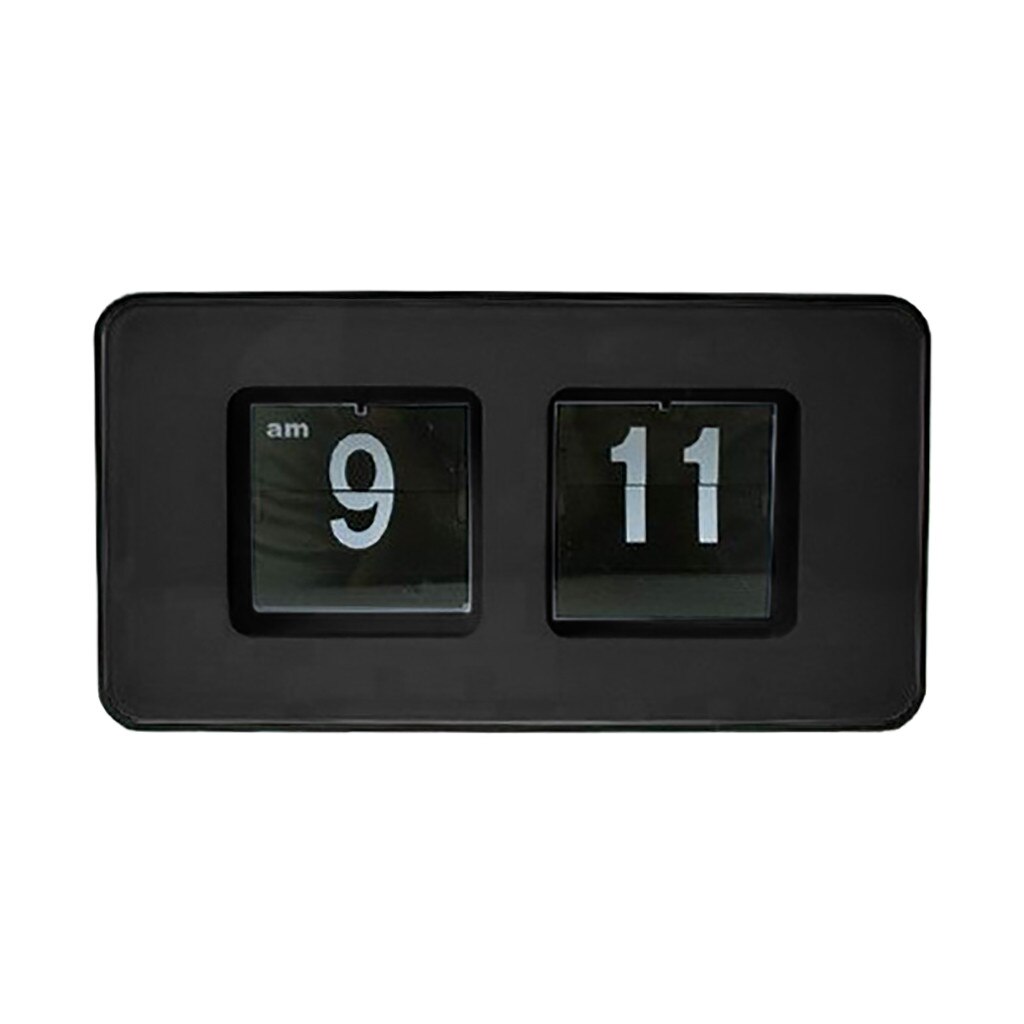 Auto Flip Clock Stylish Modern Desk Wall Digital Clock Home Decor Будильник Электронный Desktop Clock Настольные Часы: BK