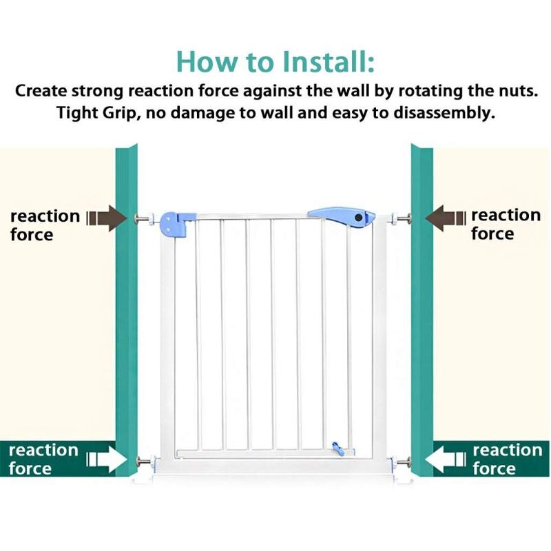 4 stk tryk baby gate skruebolte gevind spindel stænger gå gennem porte  m10