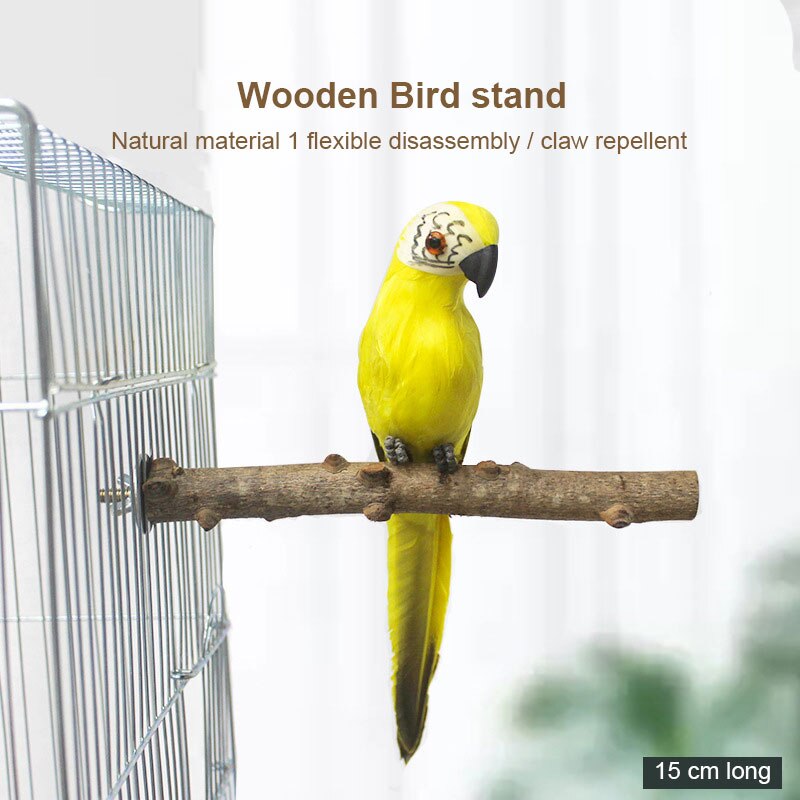 Palo de pie para pájaro loro mascota accesorios para jaulas de pájaros: 15 cm long