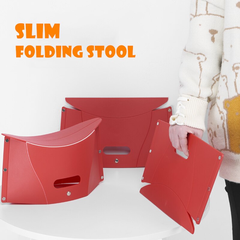 ultra-thin folding stool outdoor equipment picnic stool fishing stool plastic folding stool can be used as a file bag