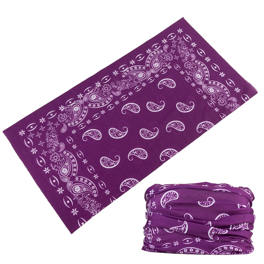 Paisley Magic Seamless Bandanas Women Men Sports Headband Outdoor Head Scarf For Female Male Buffs Face Shield: Emerald Green