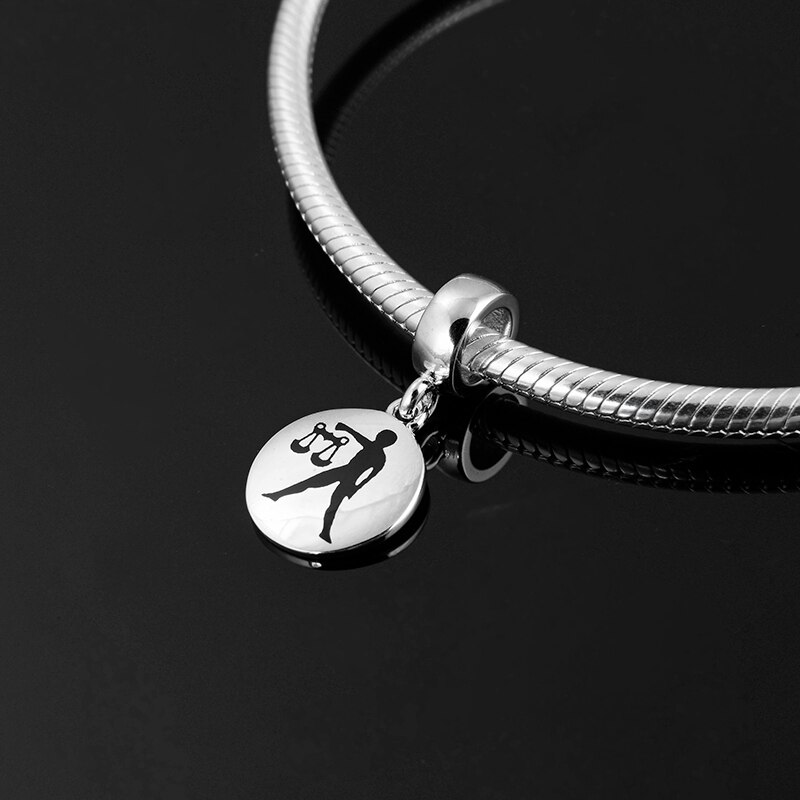 12 Constellation Zodiak Charms 925 Sterling Zilveren Hangers Kralen Sieraden Maken Fit Originele Europese Charms Armband Ketting: Libra