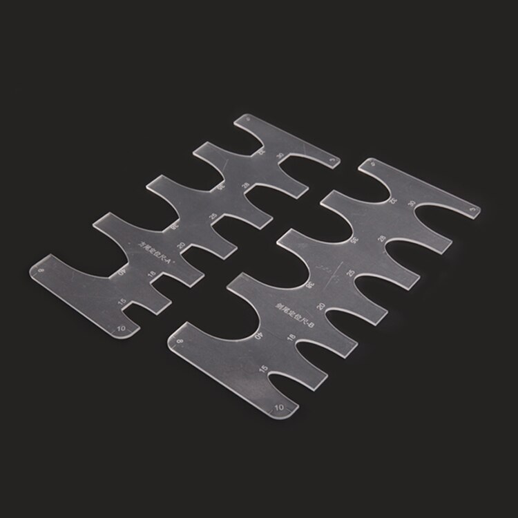 Positioning Ruler Manual DIY Leather Tool Acrylic Mold Belt Sword Tail Square Tail Rounded Foot Belt