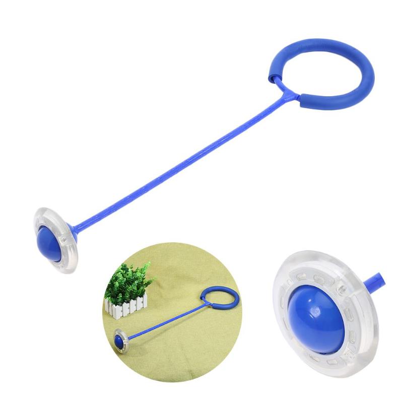 Gloeiende Stuiterende Ballen Een Voet Knipperende Bal Overslaan Springtouwen Sport Swing Bal Kinderen Kind Ouder Games: Blauw