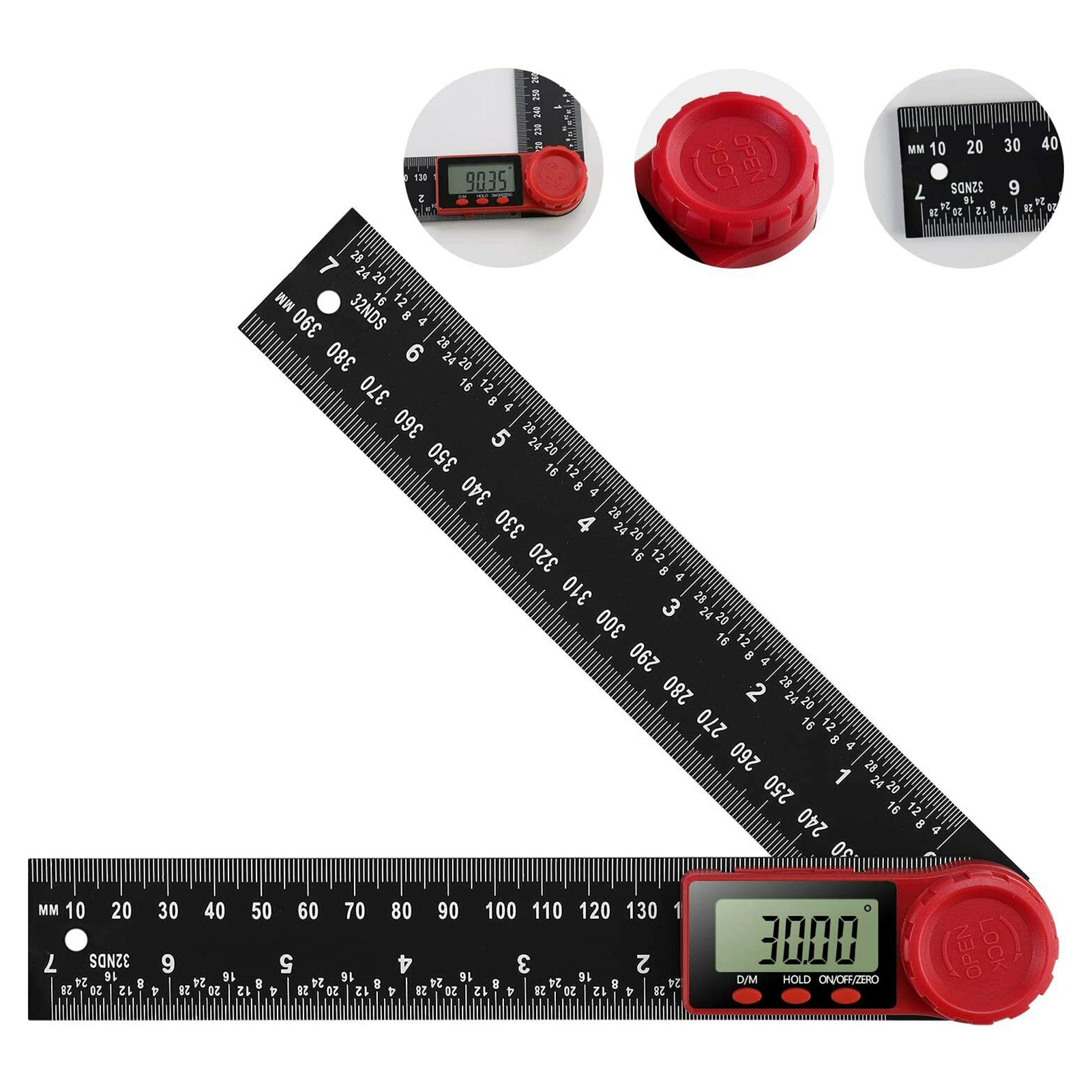 8 inches Digital Angle Finder Protractor 360 Degree Measurement Protractor Ruler with LCD Display
