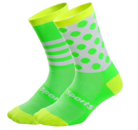 Calcetines deportivos de compresión para niños de 3 a 6 años, Media larga, para ciclismo, deportes de bicicleta al aire libre, para todas las estaciones: Green
