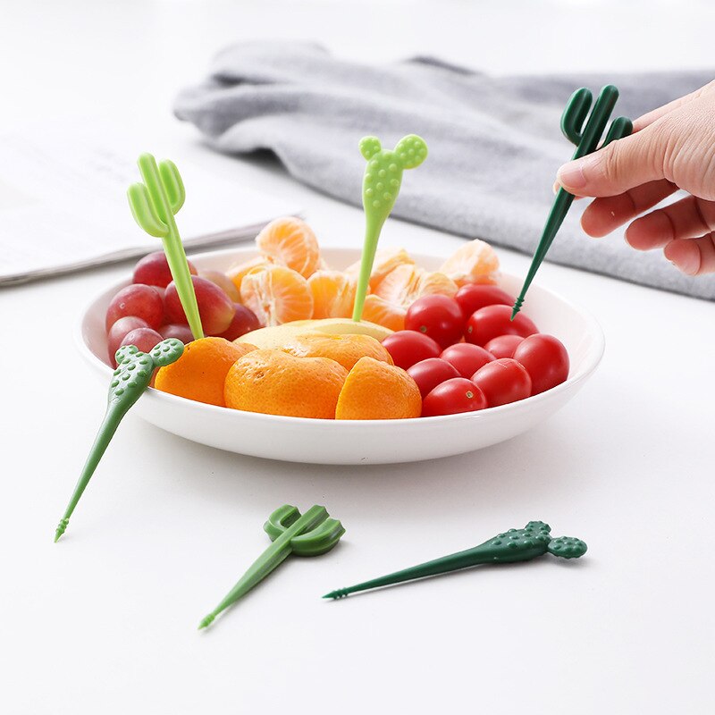 10/30Pcs Bento Groente Servies Leuke Mini Peuter Kinderen Fruit Vorken Tandenstokers Kids Voedsel Picks Cartoon Animal Farm