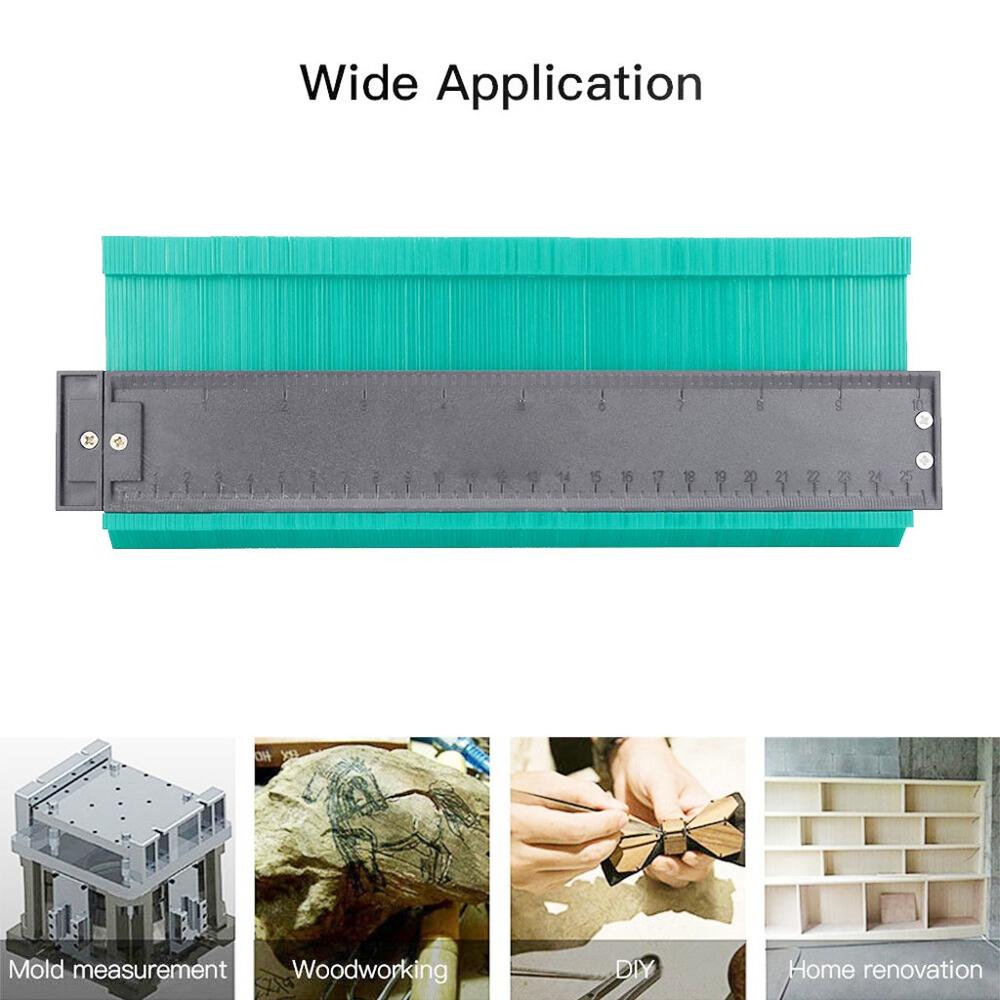 10Inch Contour Copy Duplicator Circular Frame Profile Gauge Tool multifunction angle meter ruler Measuring Wood Work tool #1201